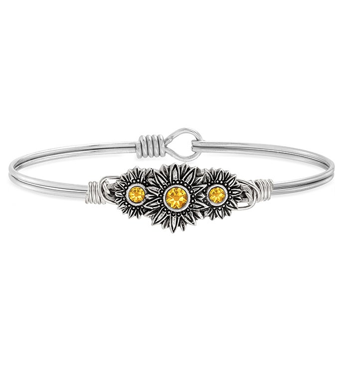 Sunflowers Bangle Bracelet